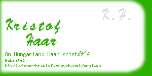 kristof haar business card